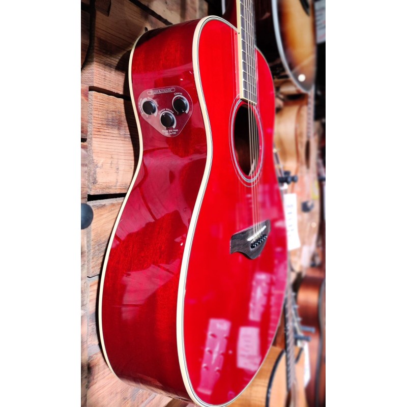 Guitare TransAcoustic Yamaha FS-TA ruby red