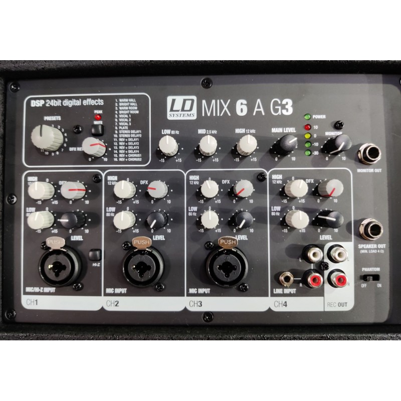 Enceinte amplifiée mixeur intégré Ld Systems MIX6AG3 pour 298 €