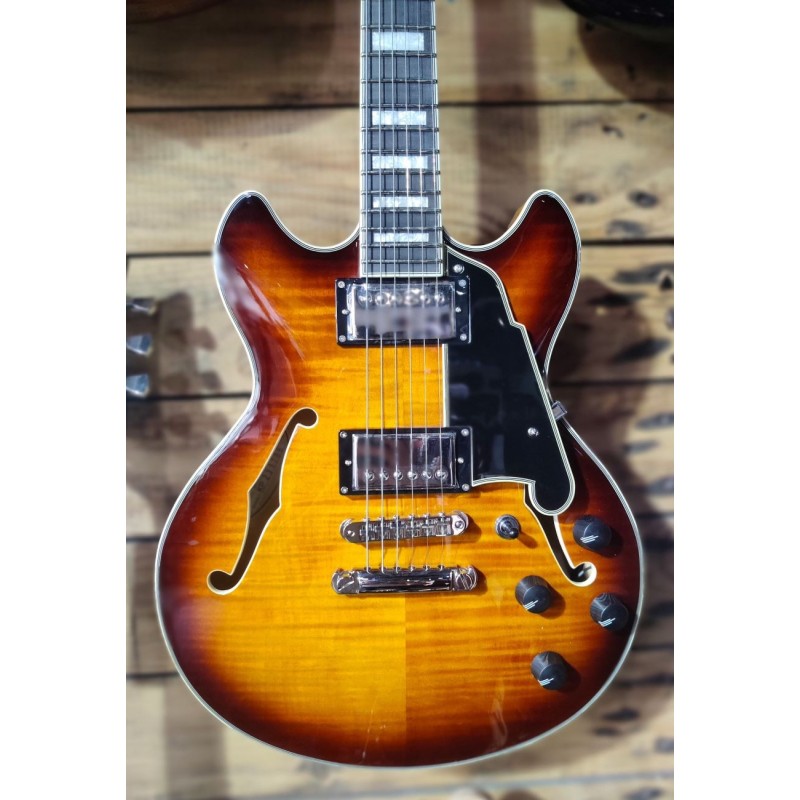 D'Angelico Premier Mini DC Dark Iced Tea Burst